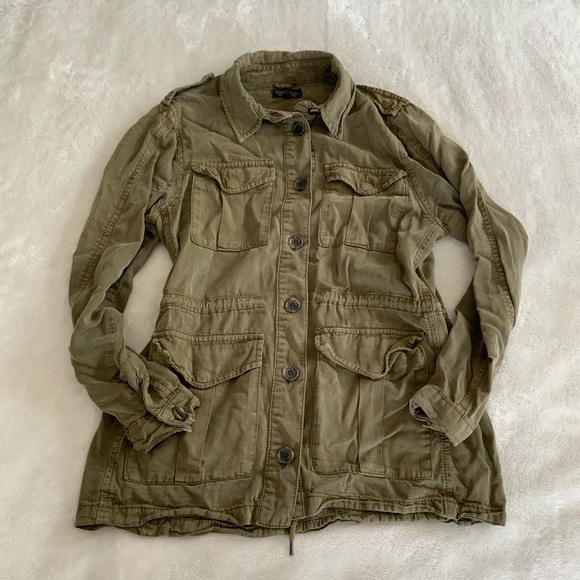 Topshop Military Button Down Utility Jacket - Picture 1 of 6